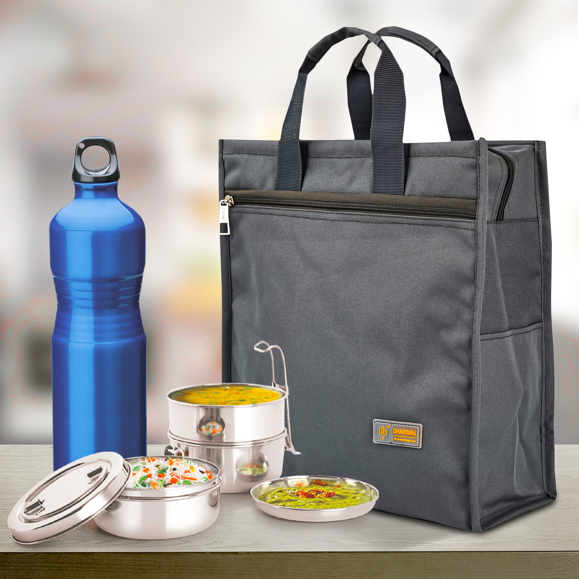 Elle Thaili No 7 टिफिन बैग 15in x 14in x 7in TB-412 - रेलवे रनिंग स्टाफ - जंबो 