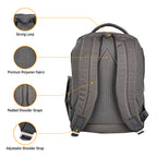Dhariwal 18L LB-109  Unisex Laptop Backpack | Strong & Lightweight | Water-Resistant