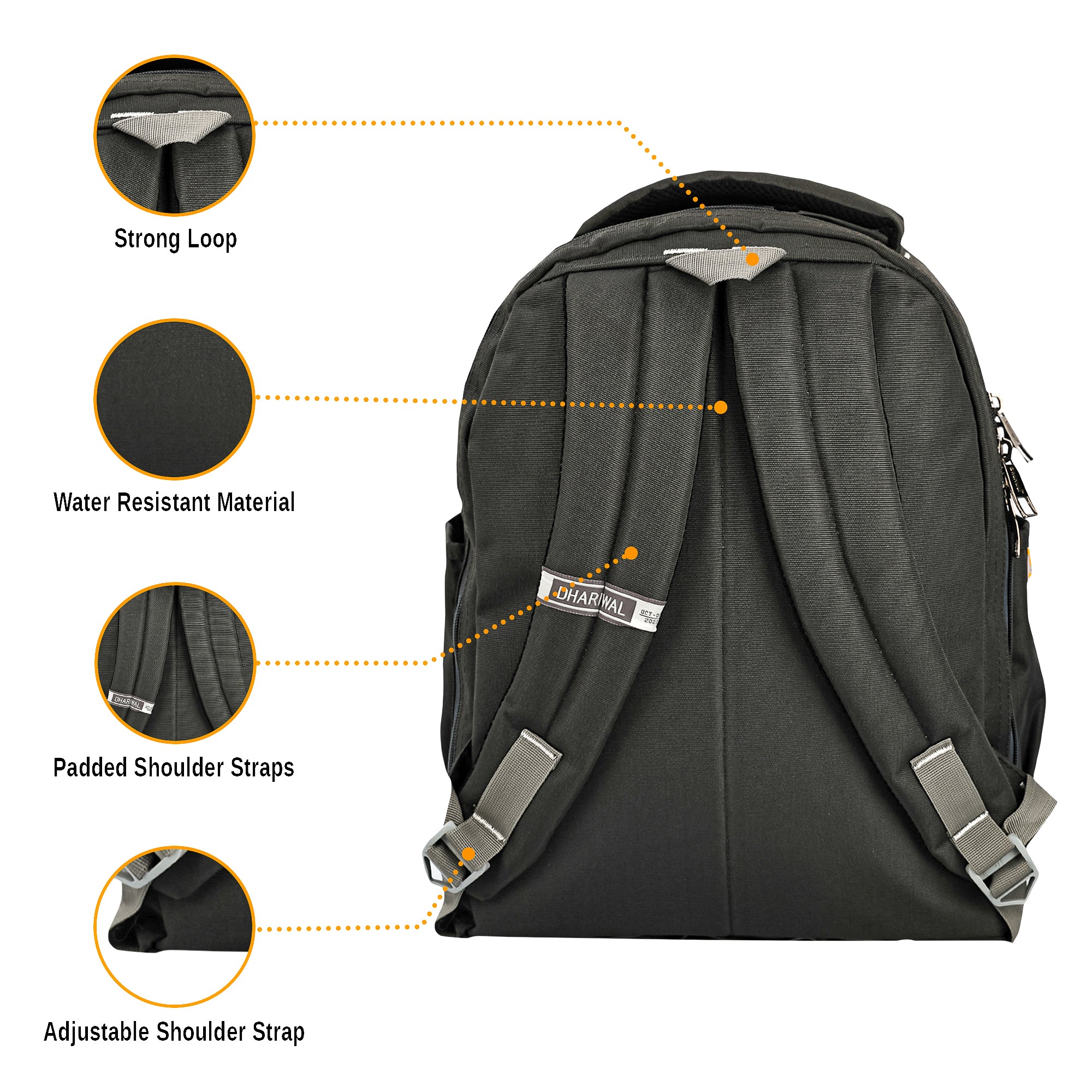 Dhariwal 27L BP-210 Unisex Backpack |  Strong & Lightweight | Water-Resistant