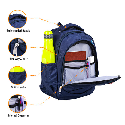 Dhariwal 27L BP-208 Unisex Backpack| Strong & Lightweight | Laptop compartment
