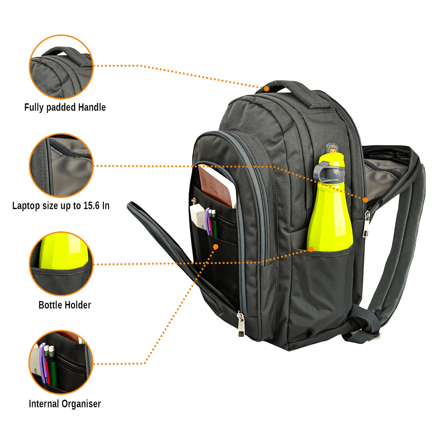 Dhariwal Backpack for Men & Women | Office, Travel, School, College bag| 34L BP -201