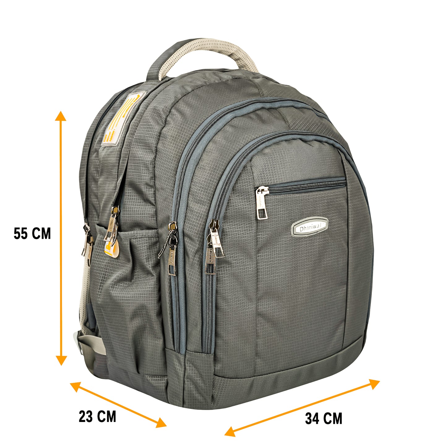 Dhariwal 40L LB-103  Unisex Backpack With Rain Cover & Laptop compartment |Strong & Lightweight