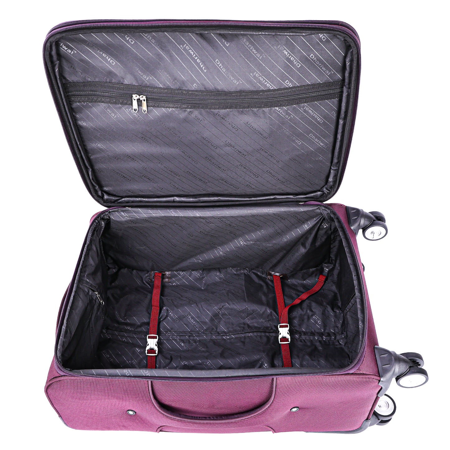 Dhariwal Expandable 4W Soft Sided Check-in Trolley Suitcase 20/24/28 inch SC-808