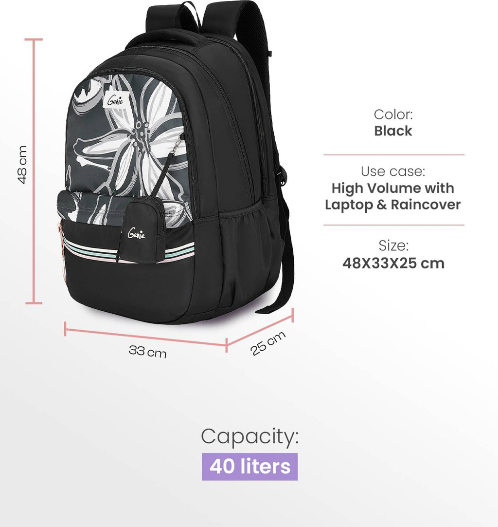 Genie Petalis  Laptop Backpack For Girls |19 Inch - 40 L