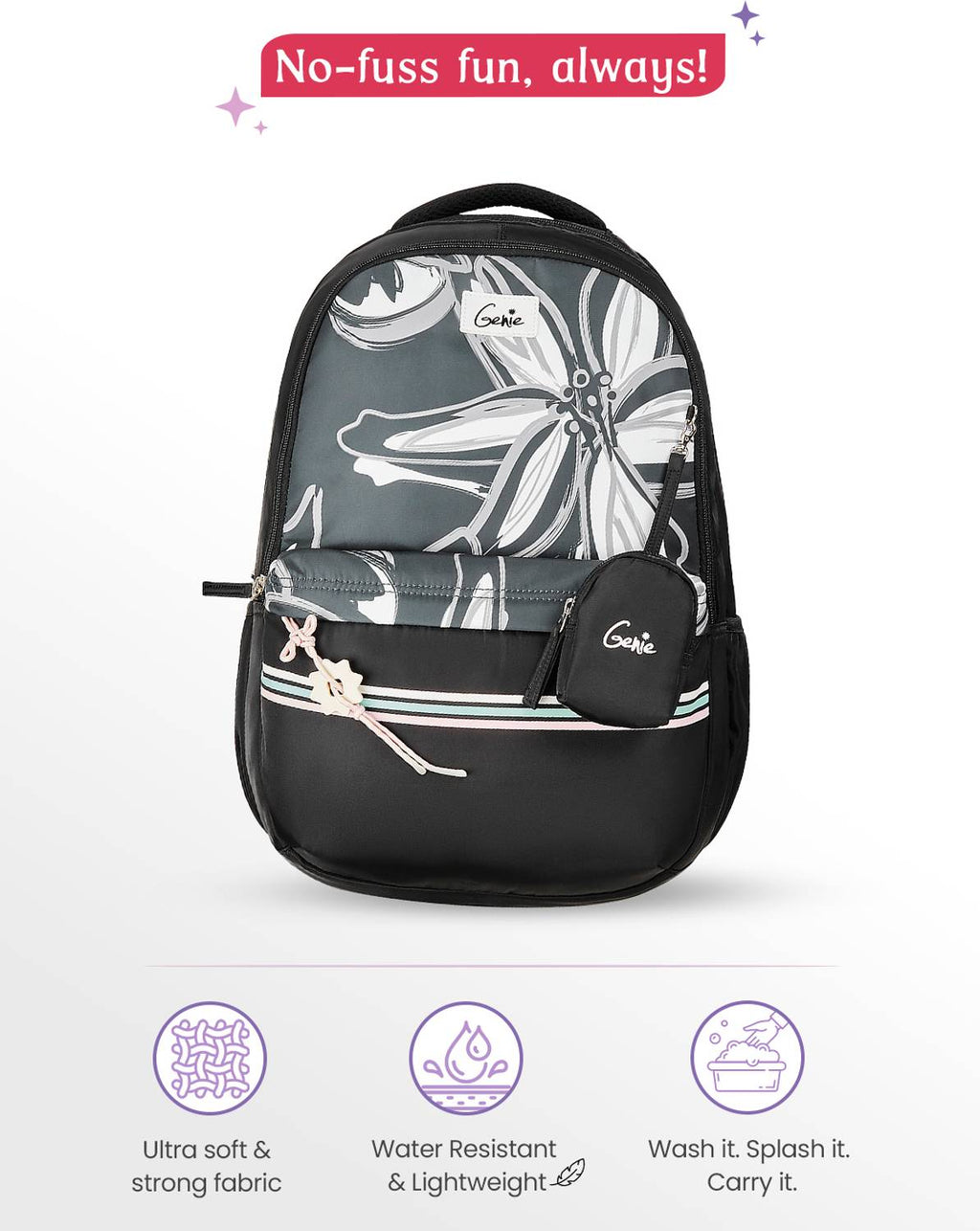 Genie Petalis  Laptop Backpack For Girls |19 Inch - 40 L
