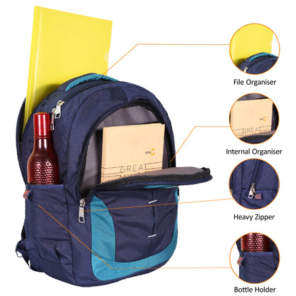 Dhariwal Backpack for Men & Women | Office, Travel, School, College bag| 37L BP -306