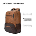 Gear Quantum 3 18"/29L Antitheft Large Faux Leather Laptop backpack with Raincover /Travel /College Bag For Men/Women