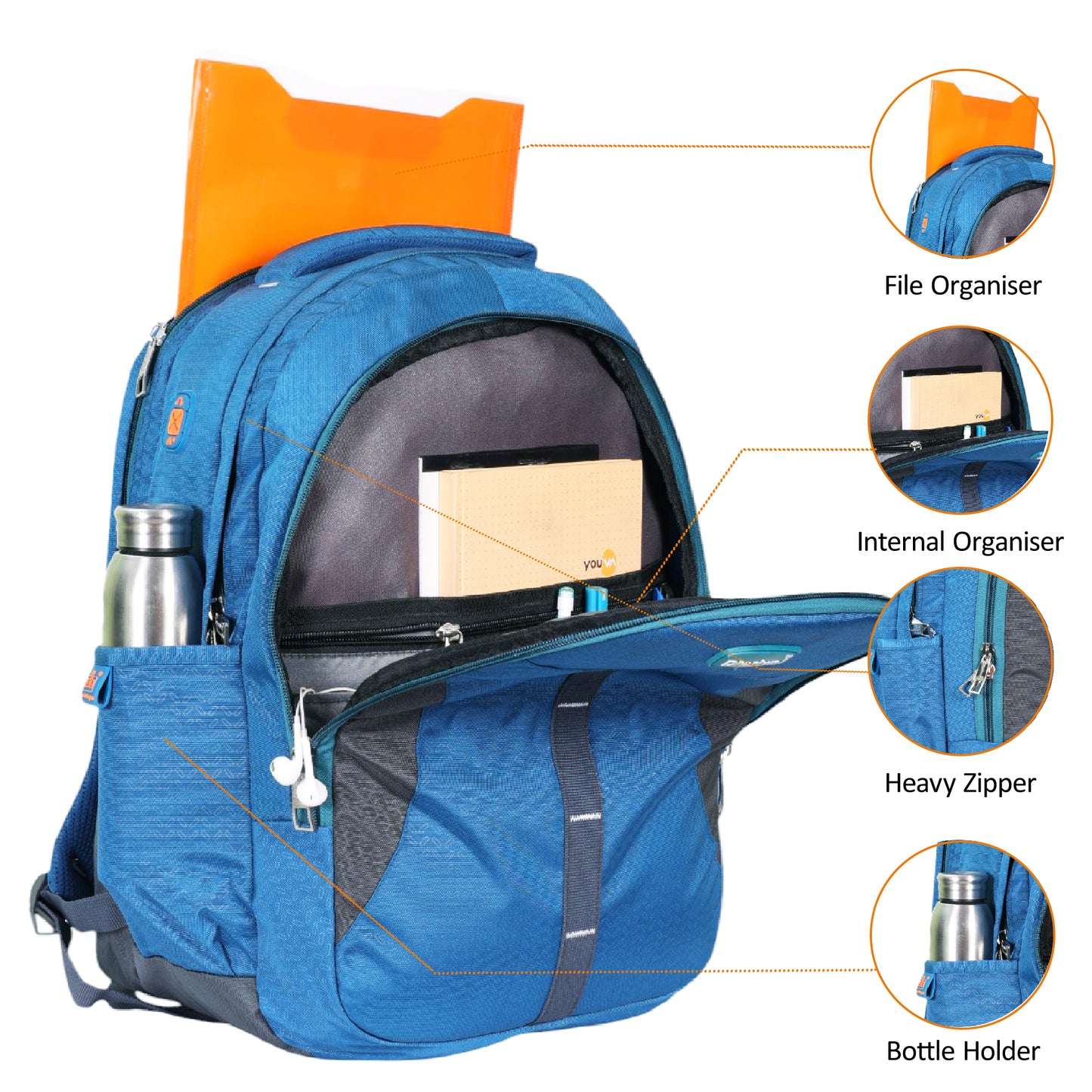 Dhariwal Backpack for Men & Women | Office, Travel, School, College bag| 34L BP-223