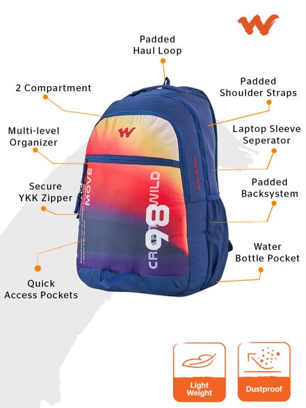 Wildcraft Stylish Polyester Unisex Backpack | Atlas 35 Plus
