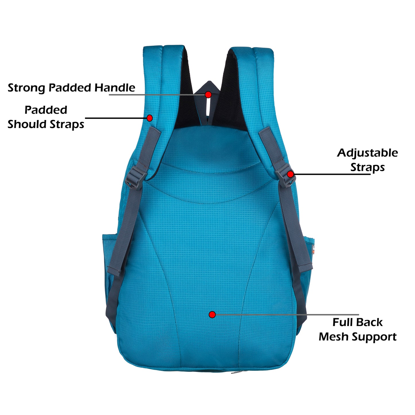 धारीवाल डुअल कम्पार्टमेंट बैकपैक रेन कवर के साथ 41L BP-227