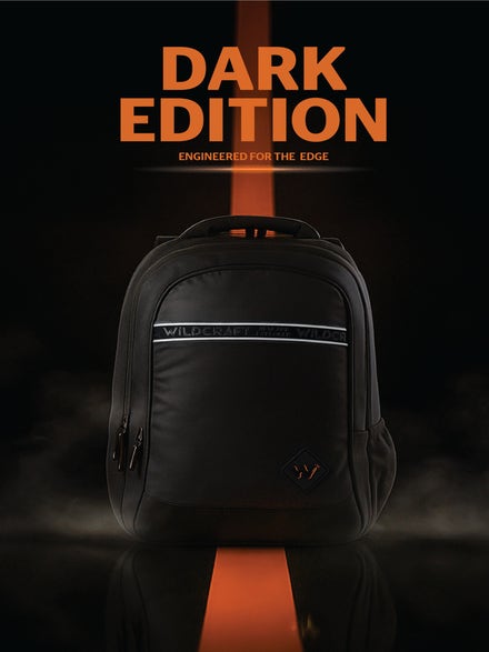 Wildcraft Dark Edition 30L Pro Laptop Backpack-Black