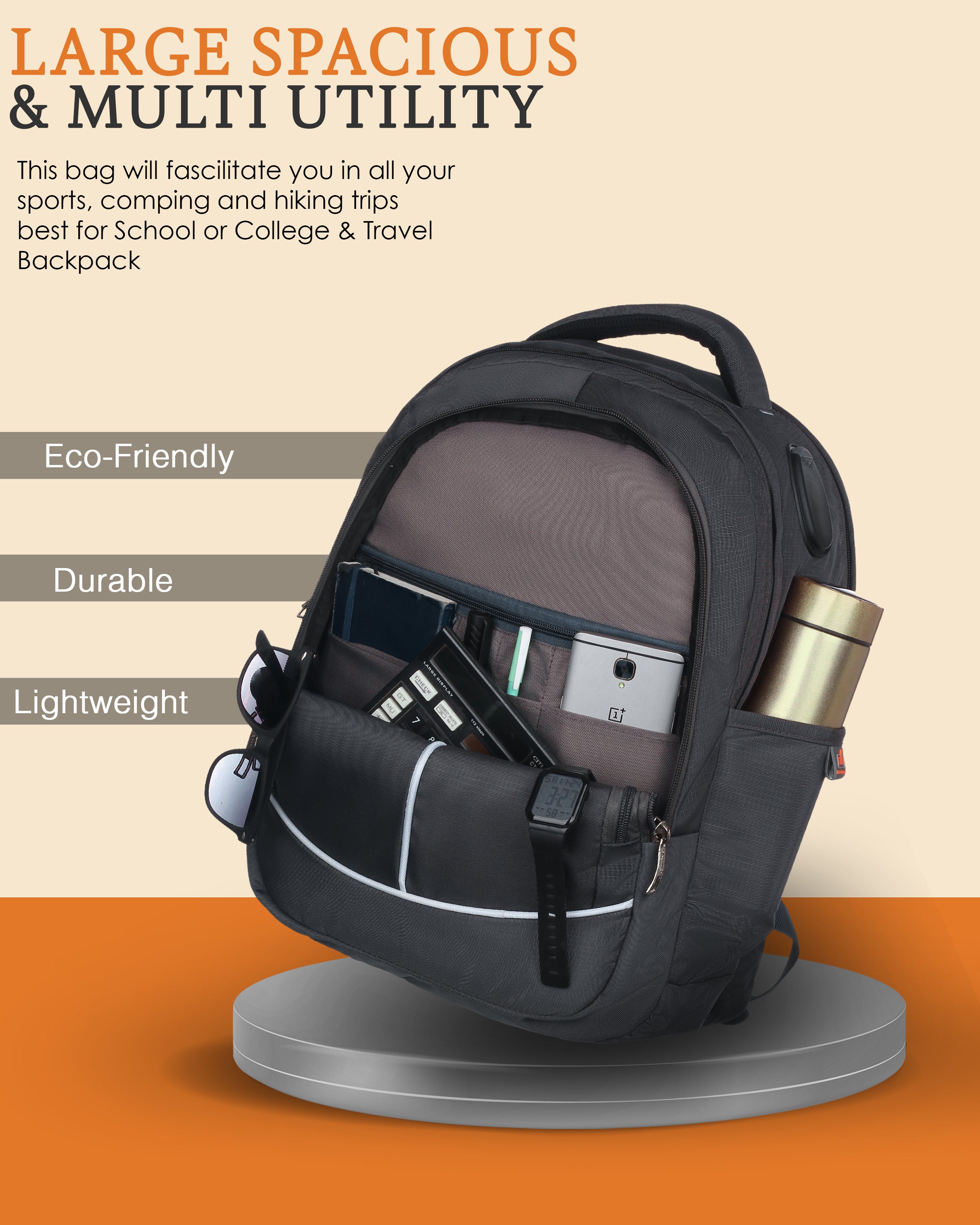 धारीवाल कॉलेज बैकपैक 38L BP-212