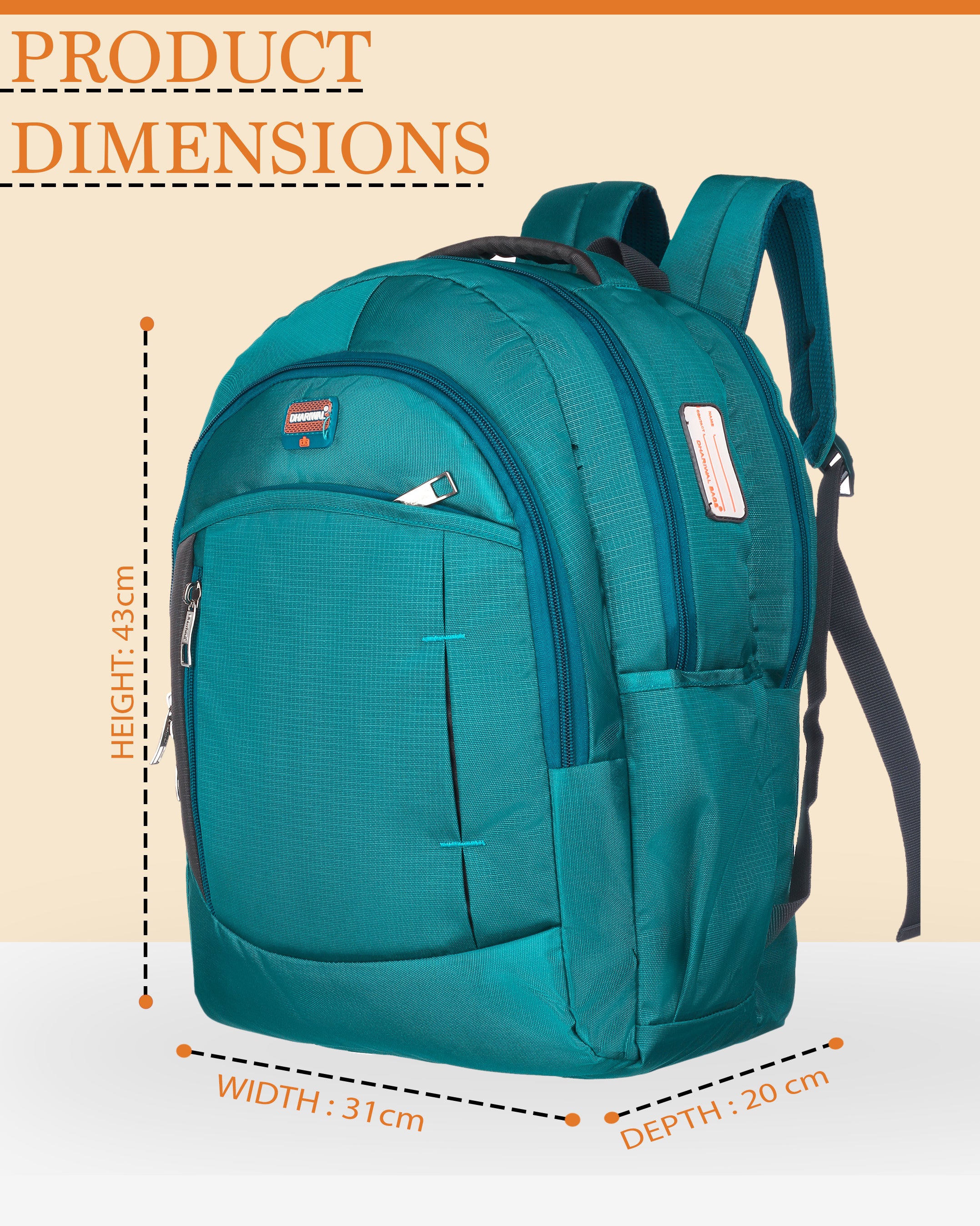 Dhariwal Backpack for Men & Women | Office, Travel, School, College bag| 35L BP-240