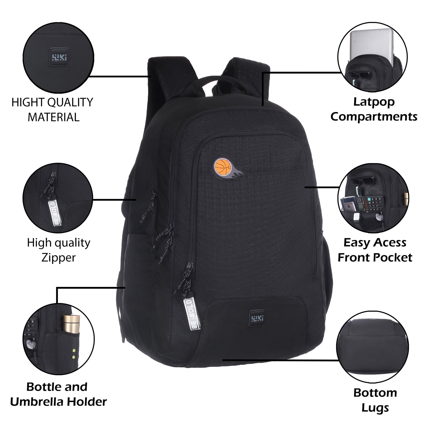 Wildcraft Wiki Nylon backpack Ideal for school, college, office & travel bag