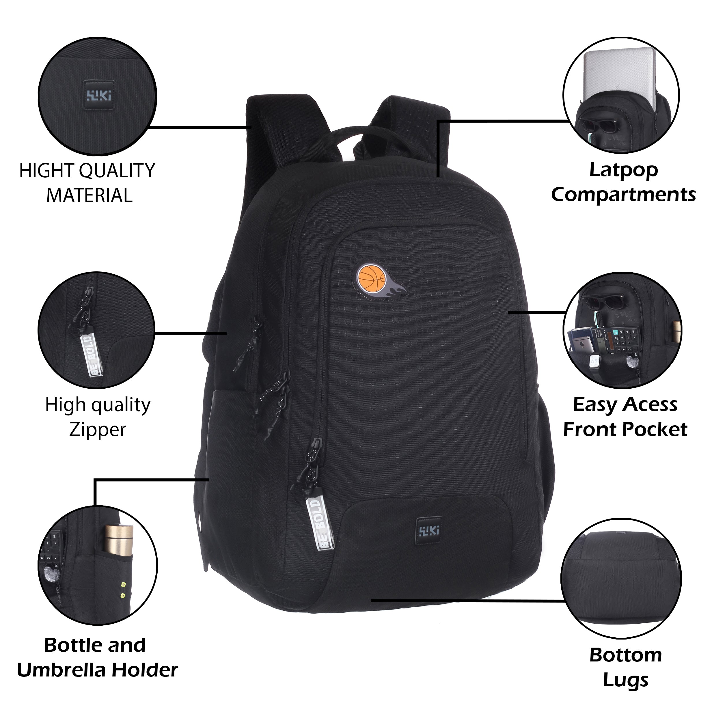 Wildcraft Wiki Nylon backpack Ideal for school, college, office & travel bag