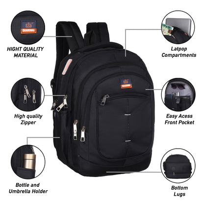 धारीवाल डुअल कम्पार्टमेंट बैकपैक रेन कवर के साथ 41L BP-227