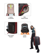 Uppercase Nexus 15" Laptop Bag Water Repellent College Travel Bag 27L