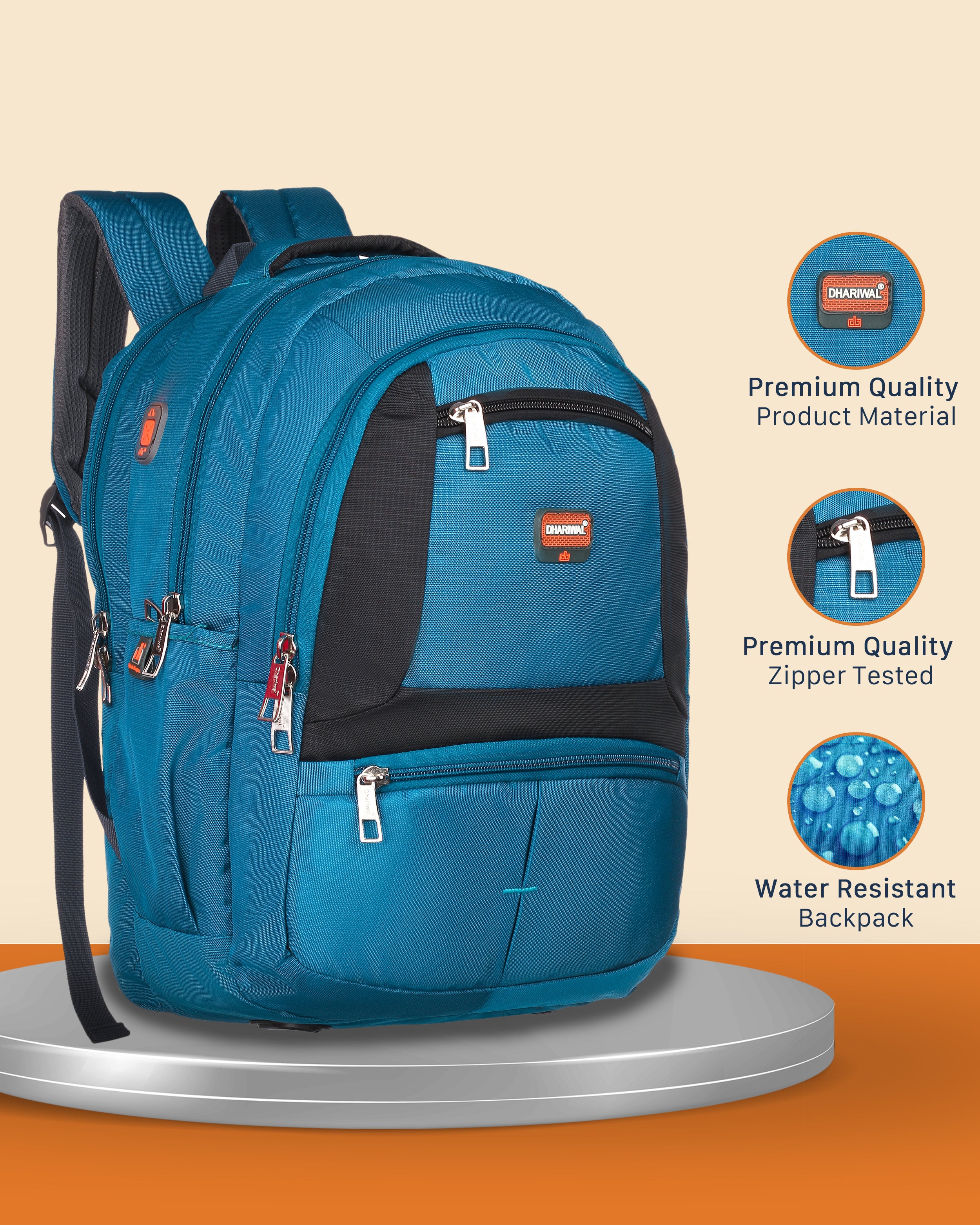 Dhariwal 36 L BP-110 Unisex Backpack | Strong & Lightweight | Laptop compartment