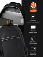 Wildcraft Dark Edition 30L Pro Laptop Backpack-Black