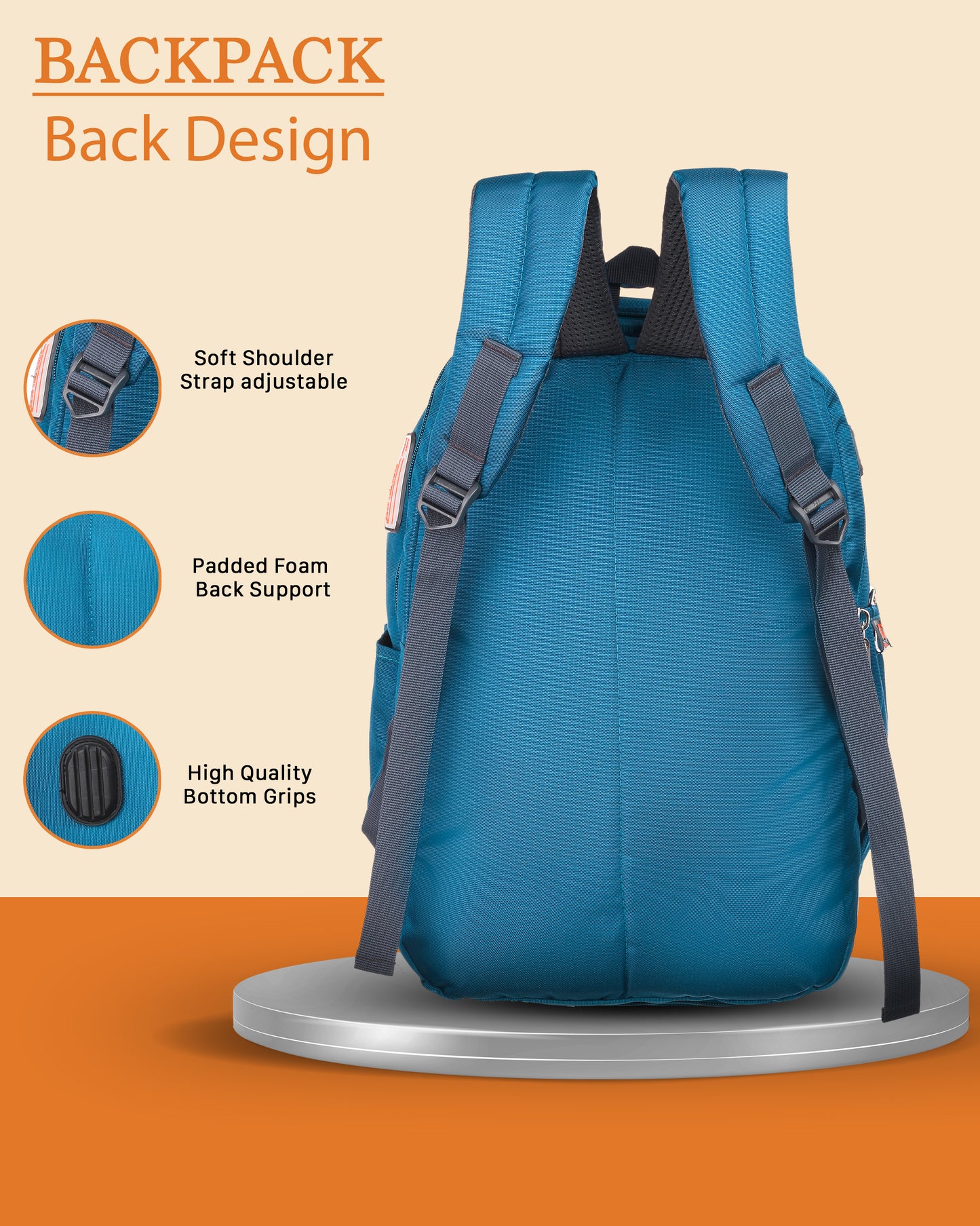 Dhariwal Unisex Dual Compartment Laptop Backpack 36Ltr LB-110