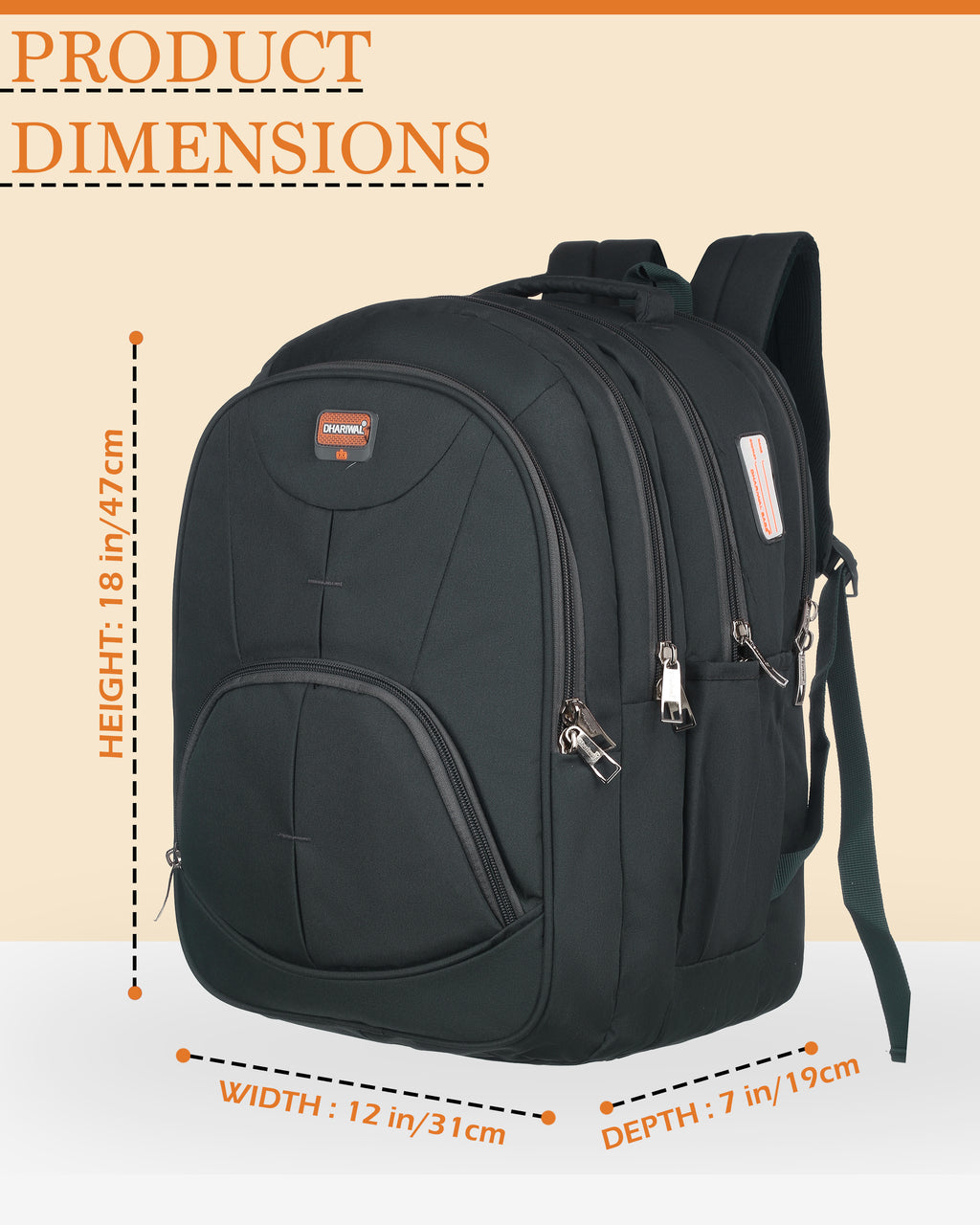 Dhariwal 44L BP -247  Unisex Backpack  Strong & Lightweight | Water-Resistant