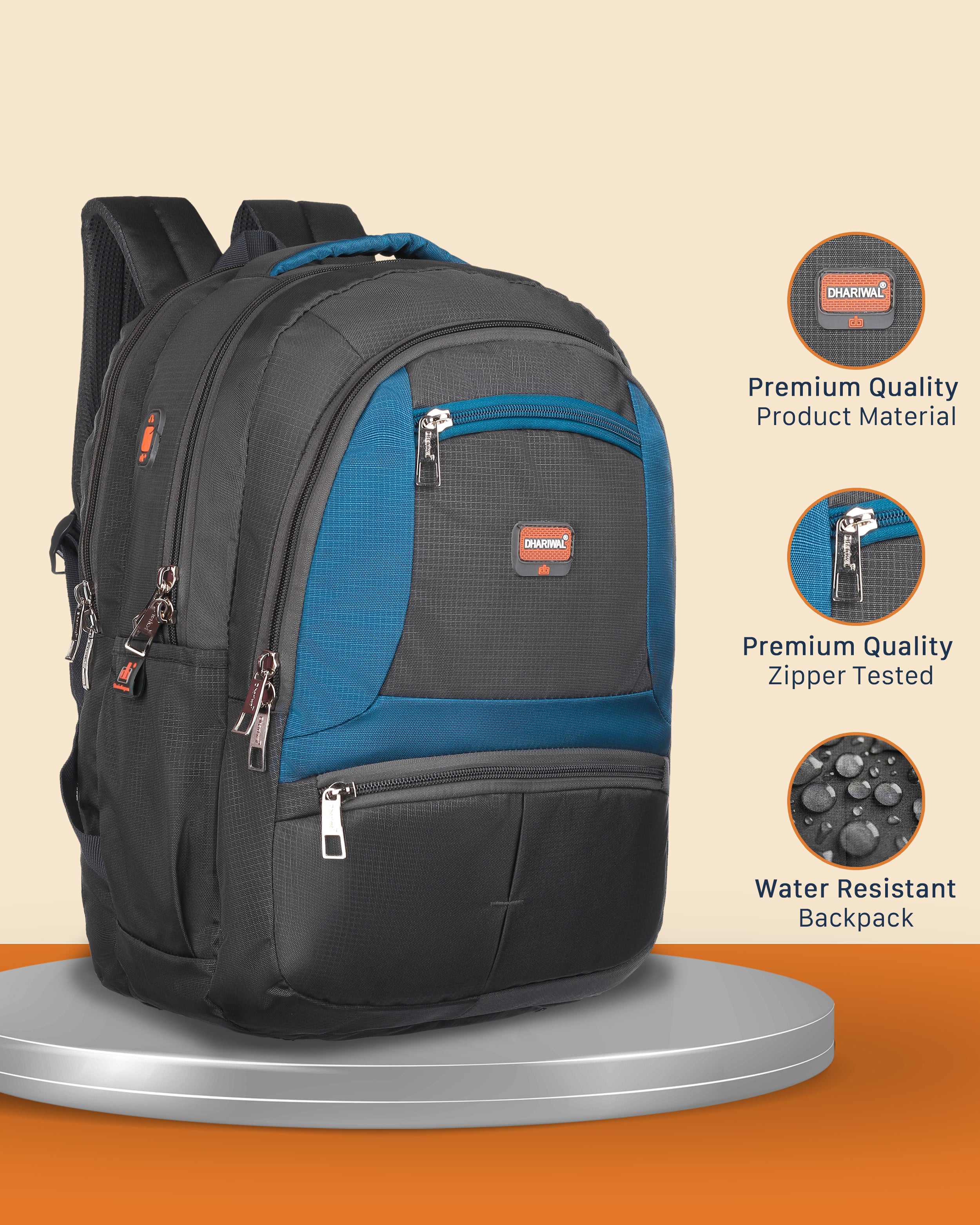 Dhariwal 36 L BP-110 Unisex Backpack | Strong & Lightweight | Laptop compartment