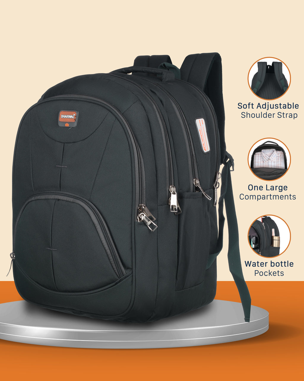 Dhariwal 44L BP -247  Unisex Backpack  Strong & Lightweight | Water-Resistant