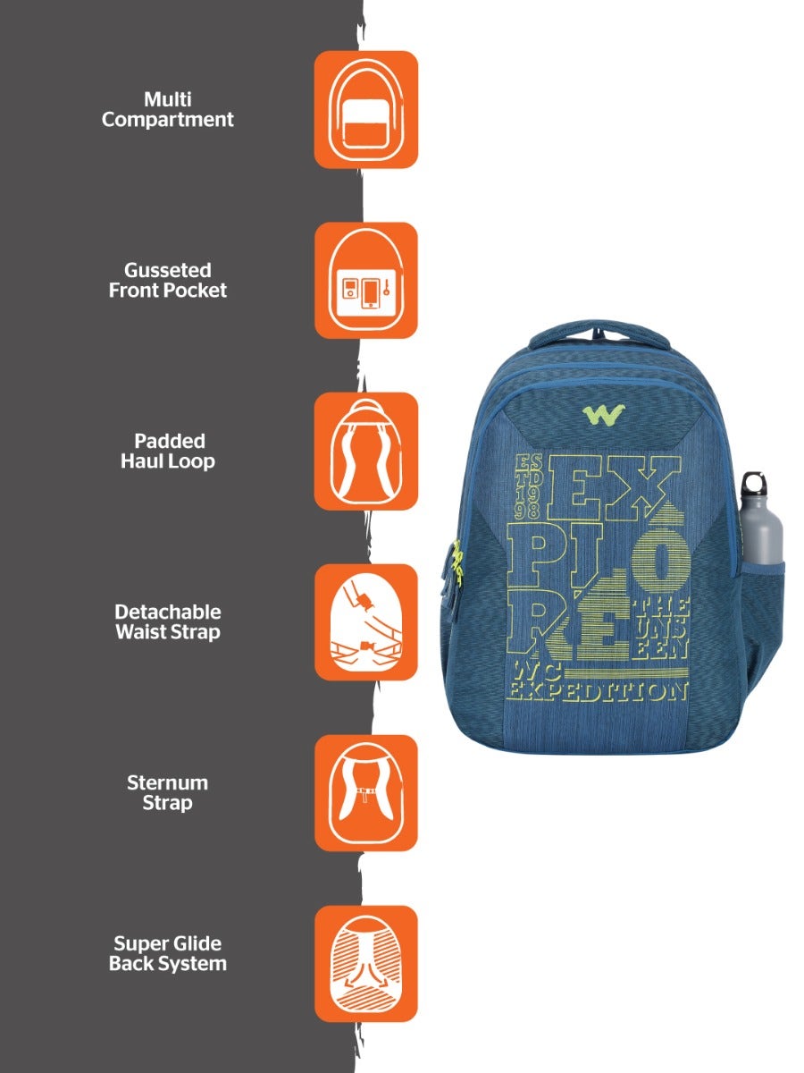 Wildcraft Bravo Pro 45L Backpack with Rain Cover (12958)
