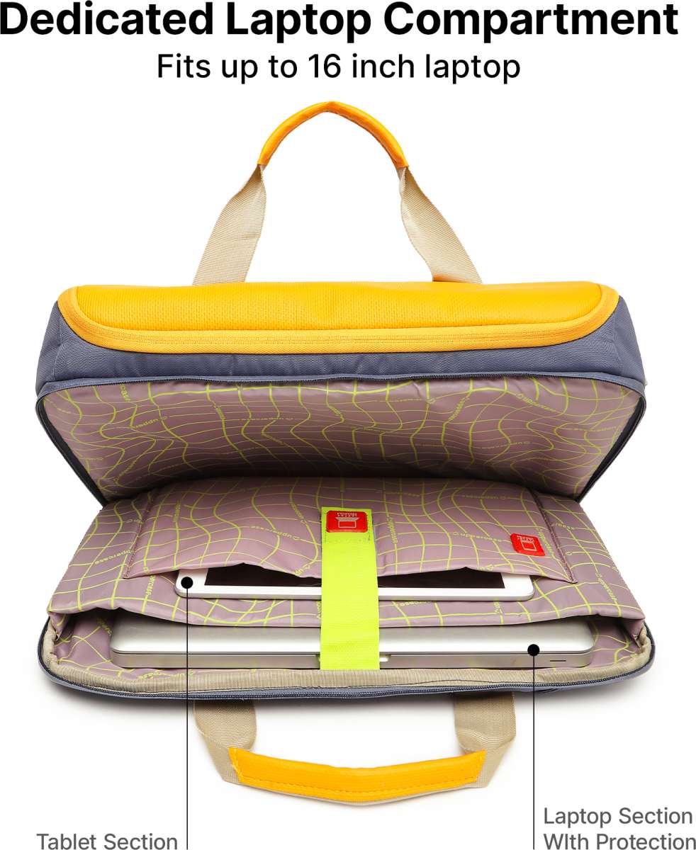 uppercase 14L Omega 03 Professional Laptop Messenger Bag | up to 15.6''| 3x More Water Resistant