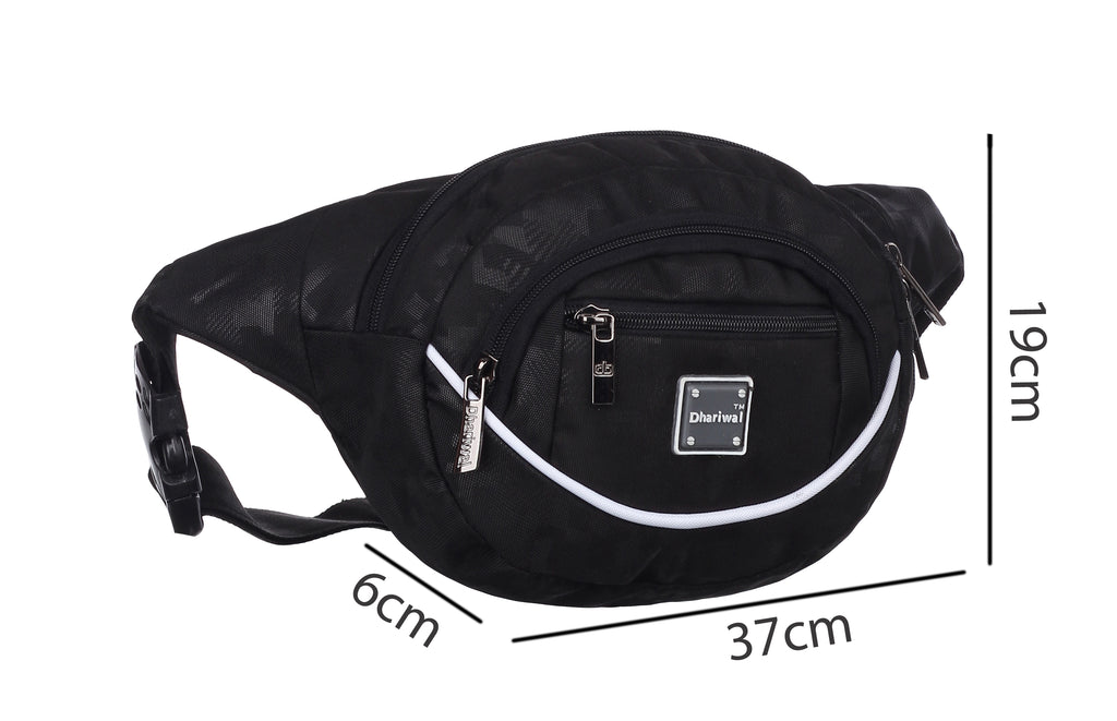 Dhariwal Waist Pack Travel Handy Hiking Zip Pouch Document Money Phone Belt Sport Bag Bum Bag for Men and Women Polyester WP-1202