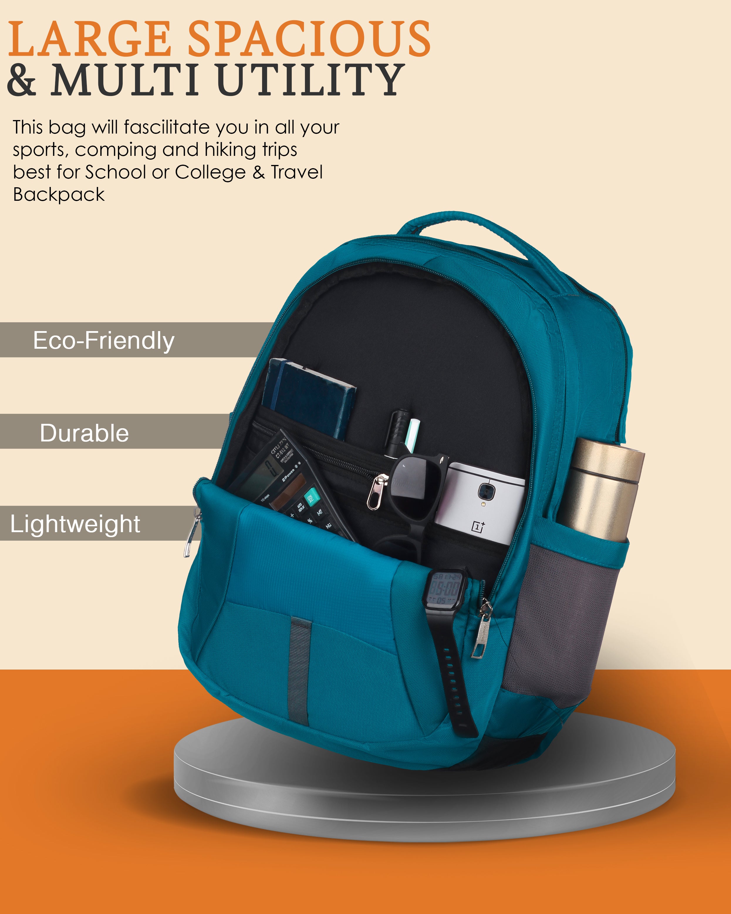 Dhariwal Backpack for college/office/casual 41L Bp-235