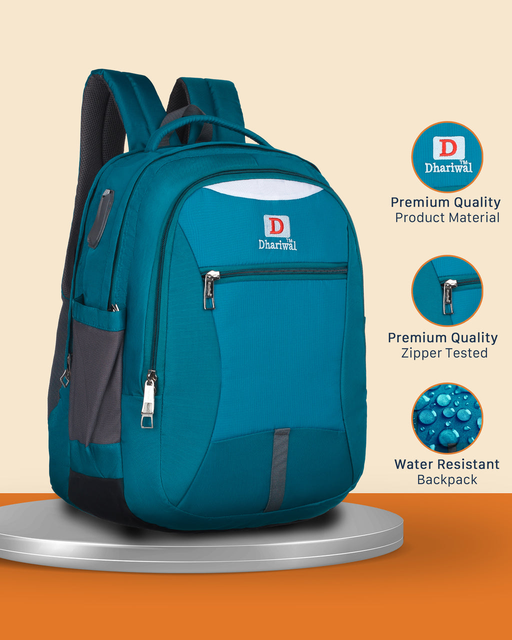 Dhariwal Backpack for college/office/casual 41L Bp-235