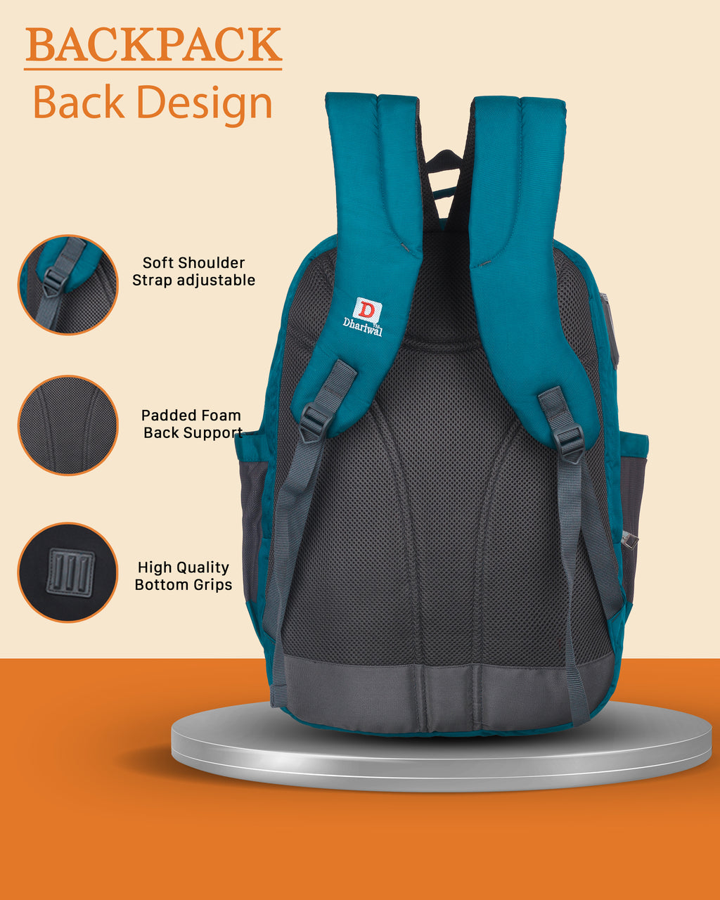 Dhariwal Backpack for college/office/casual 41L Bp-235