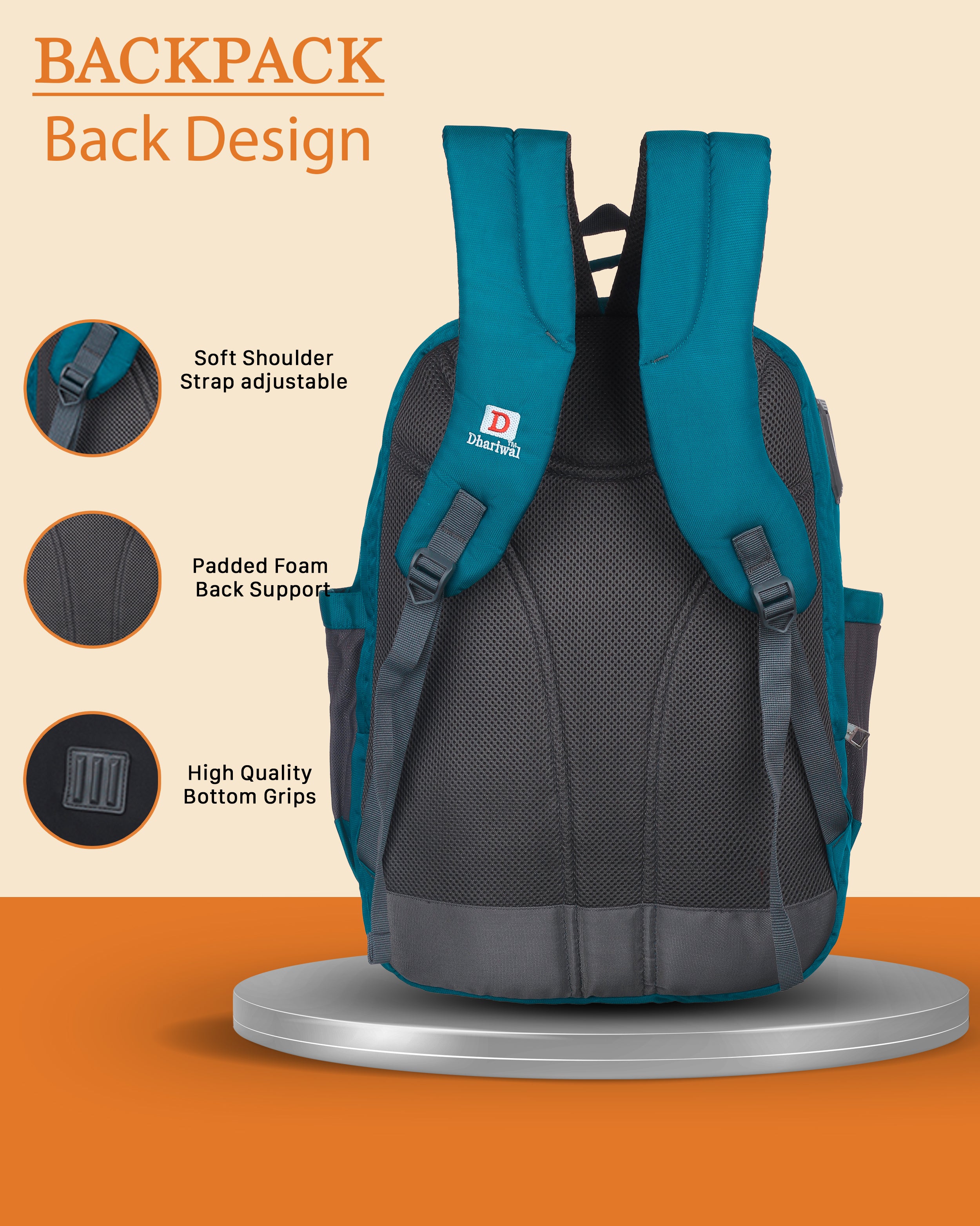 Dhariwal Backpack for college/office/casual 41L Bp-235