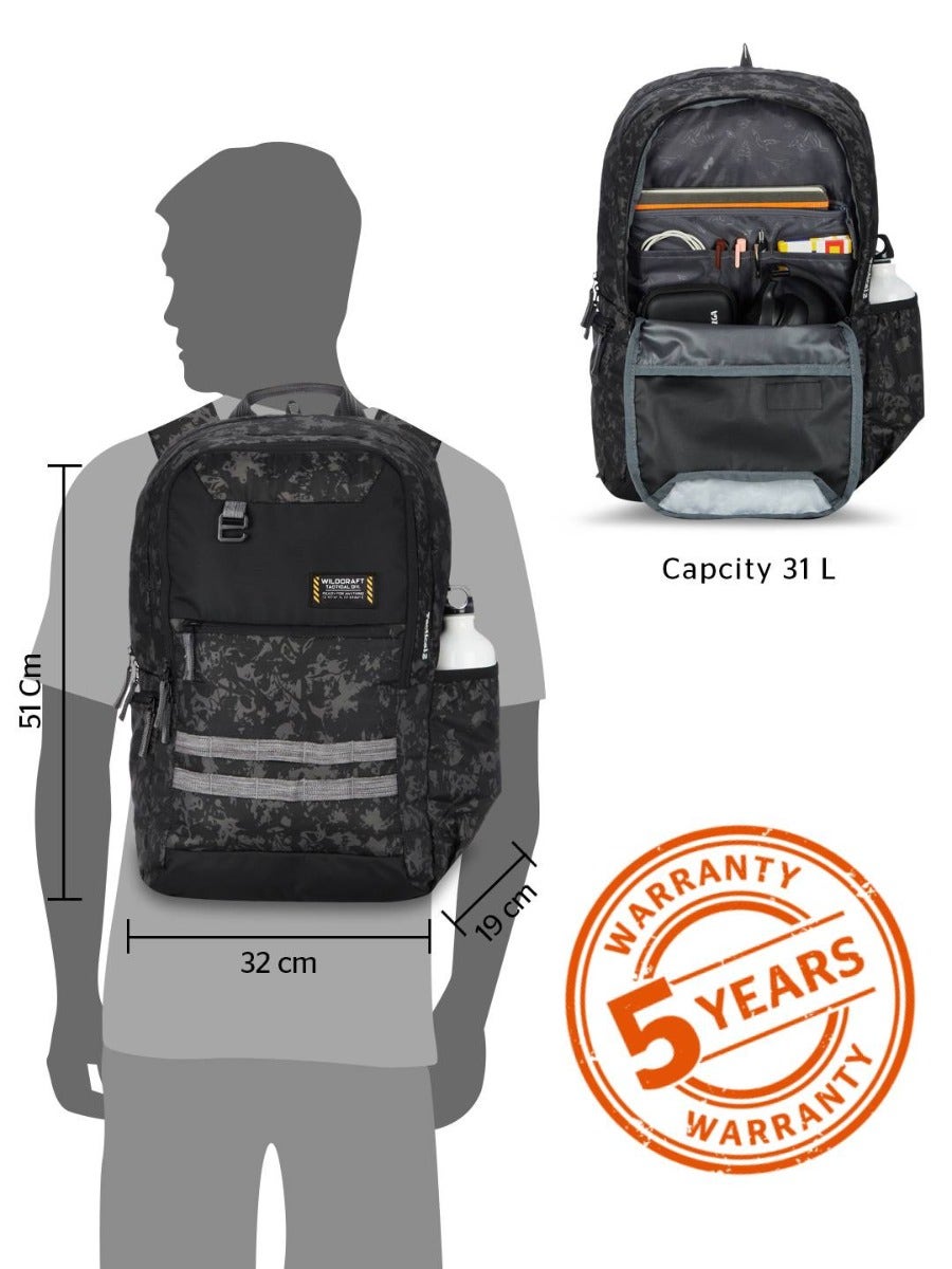 Wildcraft Safara Tactical 2 31L Backpack with Rain Cover (12964)