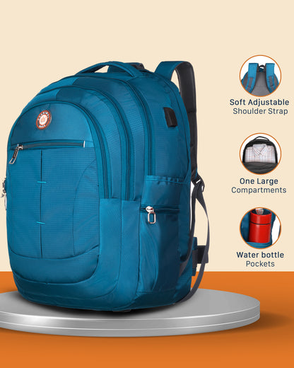 Dhariwal Unisex Laptop Backpack with USB Charging Port & Raincover- BP-108 49L