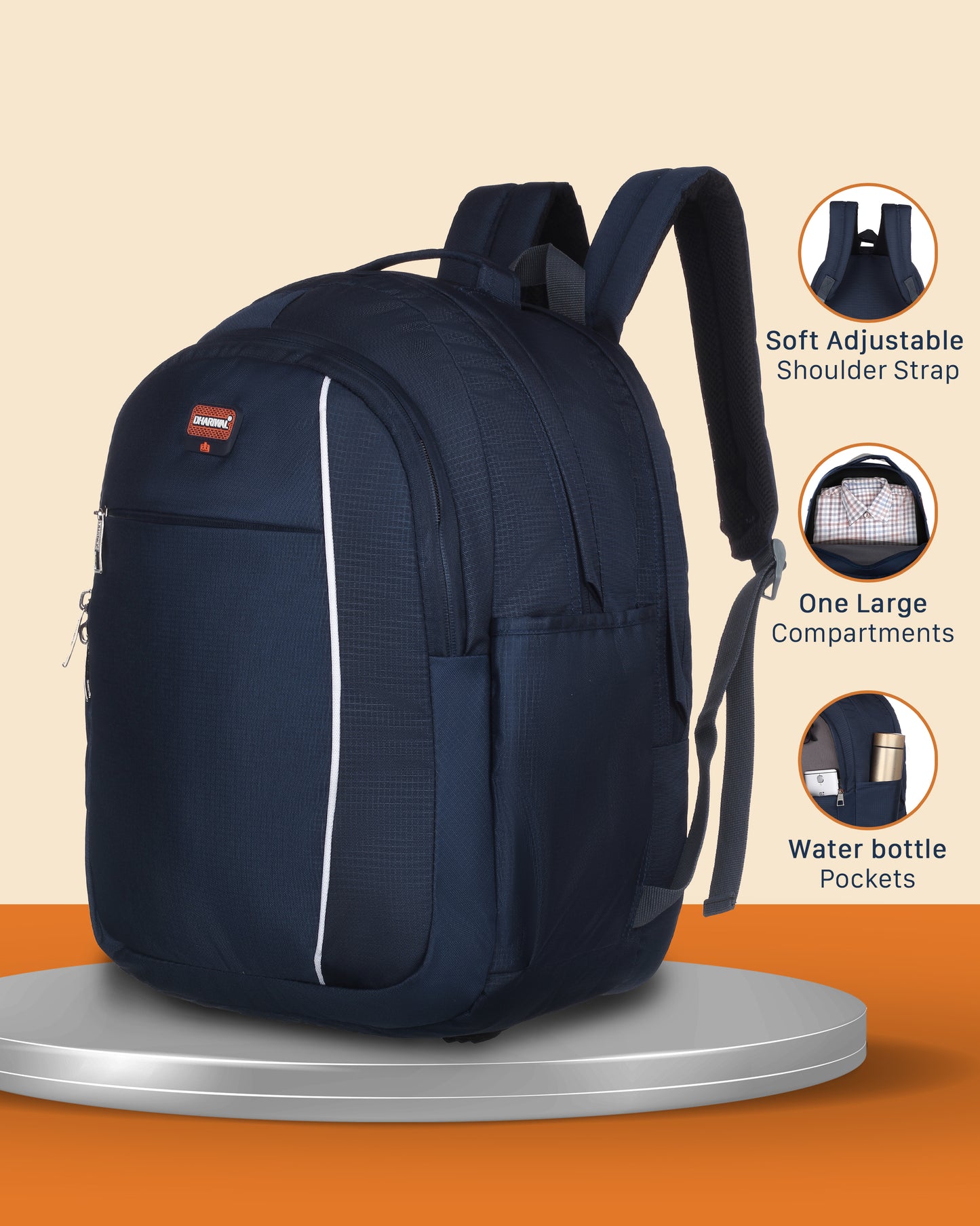 Dhariwal 30L BP-206  Unisex Backpack | Strong & Lightweight | Water-Resistant