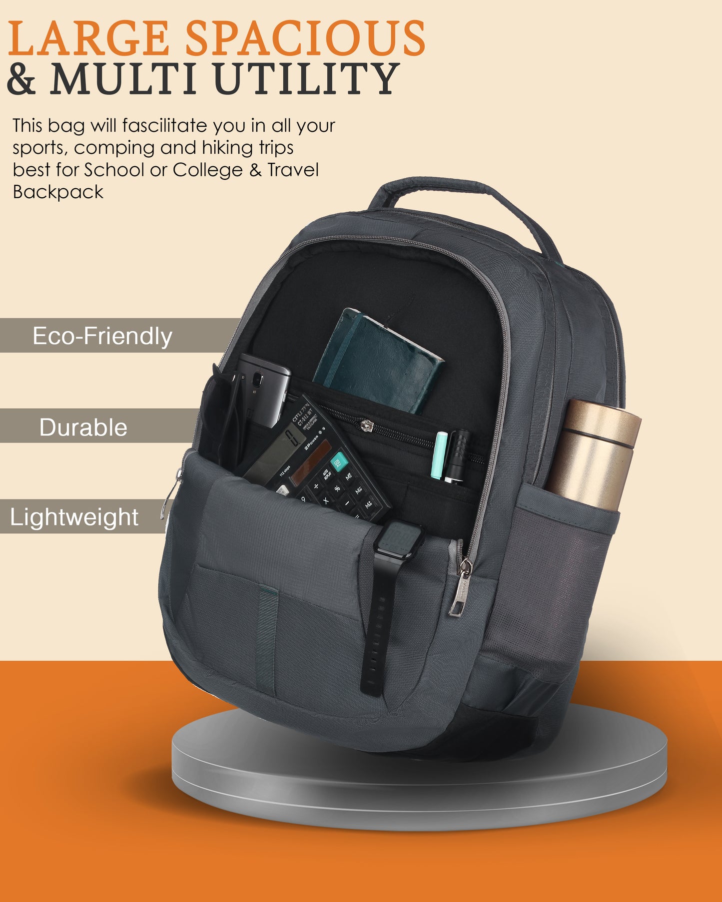 Dhariwal Backpack for college/office/casual 41L Bp-235