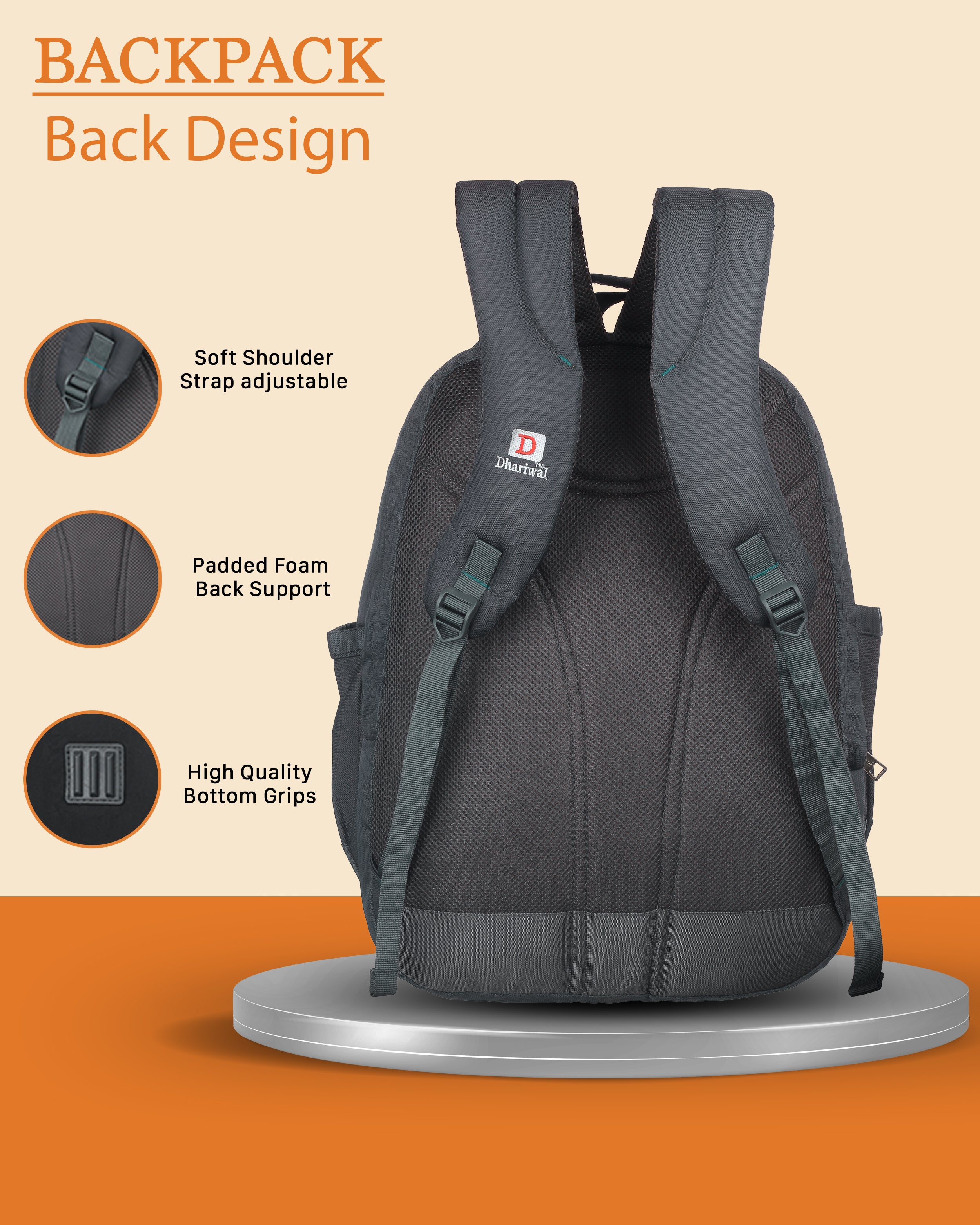 Dhariwal Backpack for college/office/casual 41L Bp-235