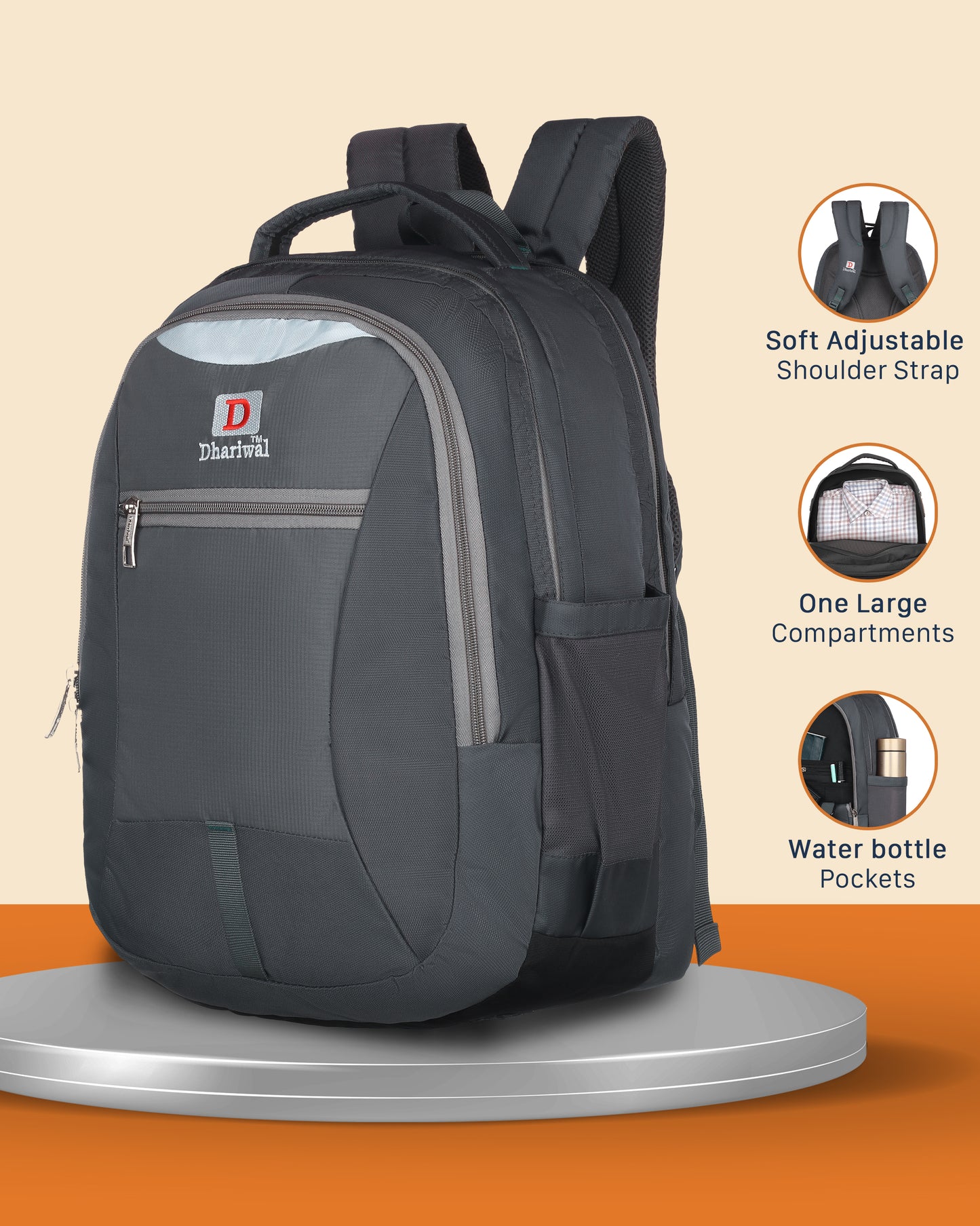 Dhariwal Backpack for college/office/casual 41L Bp-235