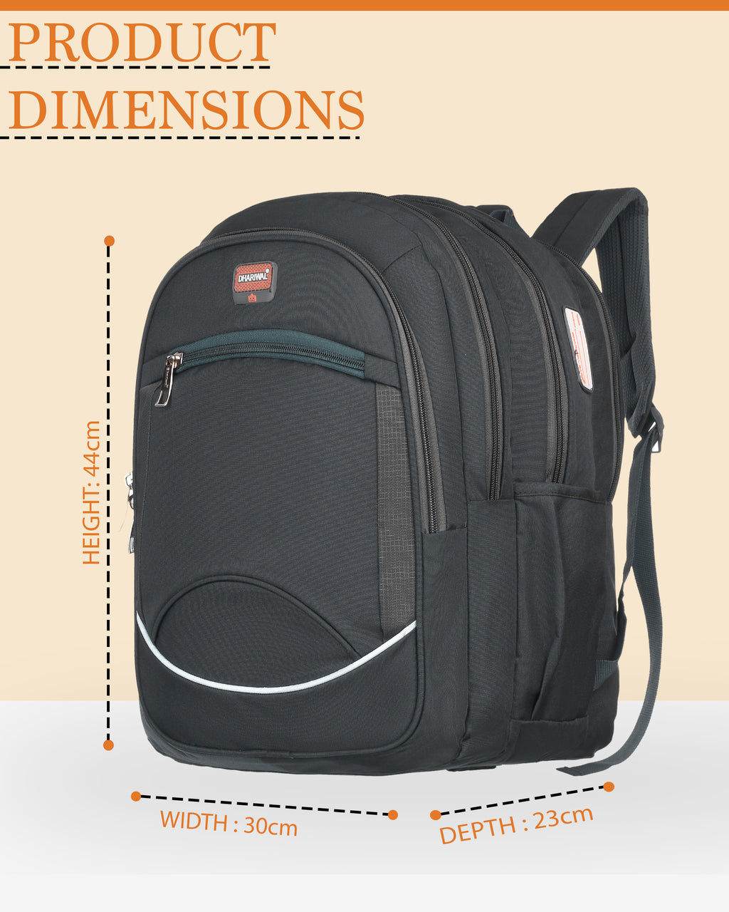Dhariwal 39L BP-237 Travel/School/College/Office/Running Staff Bag For Men & Women