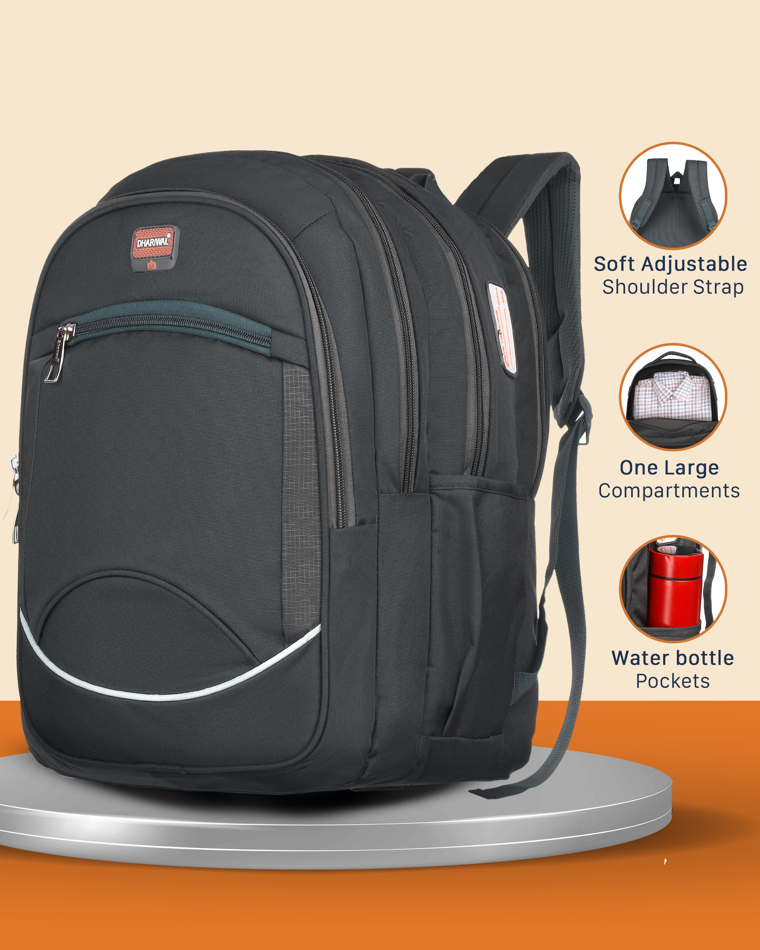 Dhariwal 39L BP-237 Travel/School/College/Office/Running Staff Bag For Men & Women