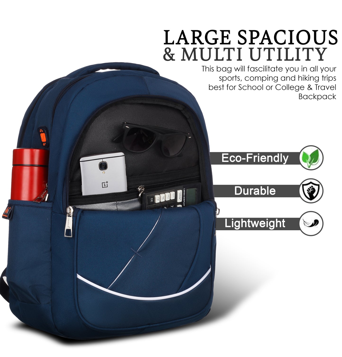 Dhariwal 33L BP-246  Unisex Backpack  Strong & Lightweight | Water-Resistant