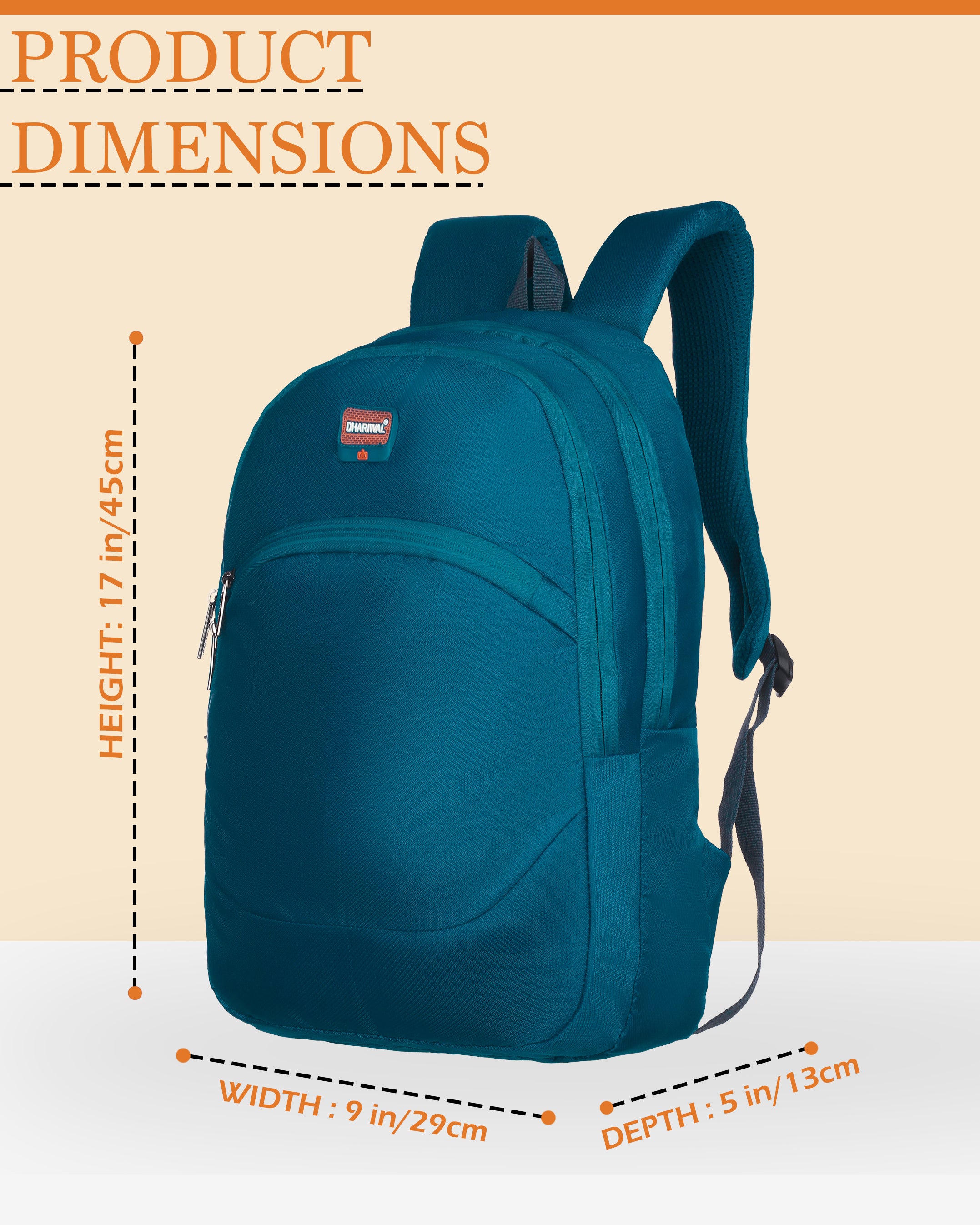 Dhariwal Unisex Backpack With Back Air Flow Cushion LB-104