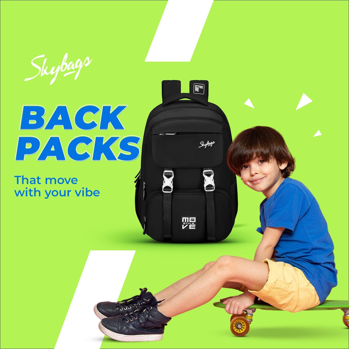 Skybags Sonic Pro School Backpack, 42L,