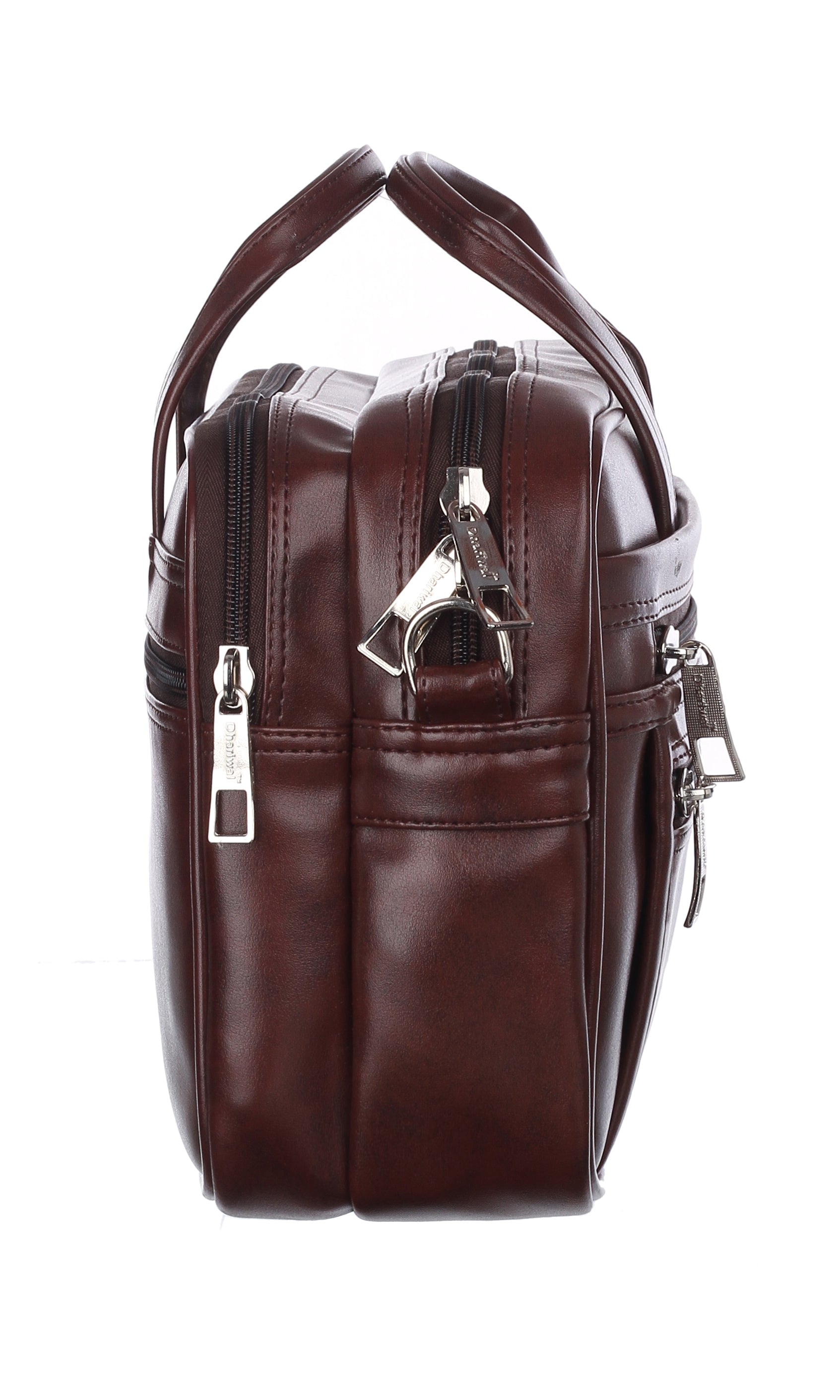 फोम फाइल मैसेंजर बैग 16 इंच भूरा फॉक्स लेदर ऑफिस बैग | पुरुषों के लिए लैपटॉप बैग EB-611