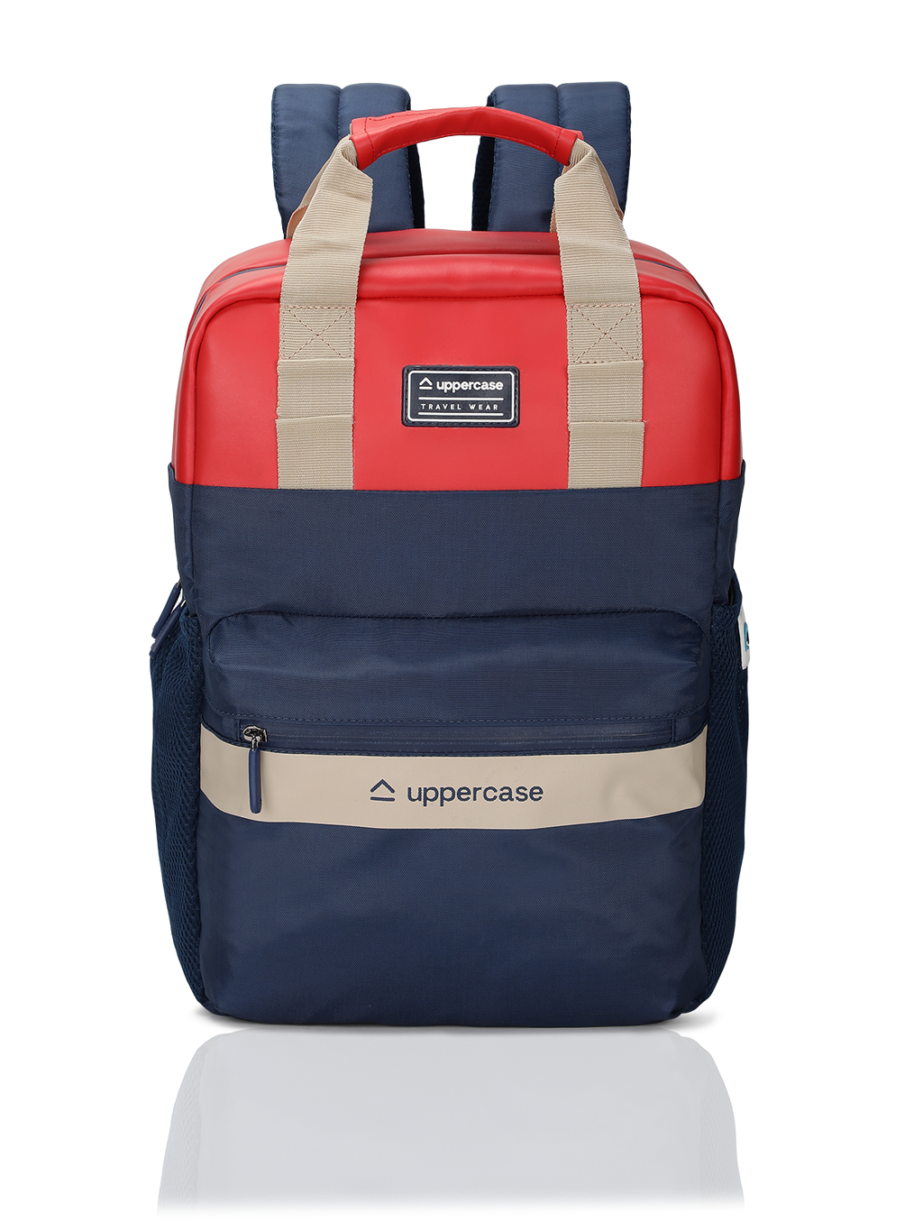 Uppercase Vegan Leather 14" Laptop Backpack Water Repellent College Bag 17L