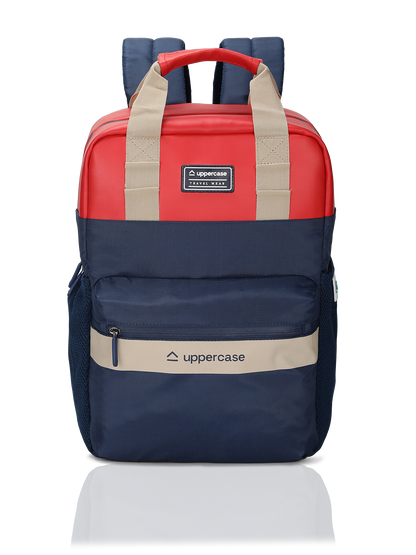 Uppercase Vegan Leather 14" Laptop Backpack Water Repellent College Bag 17L