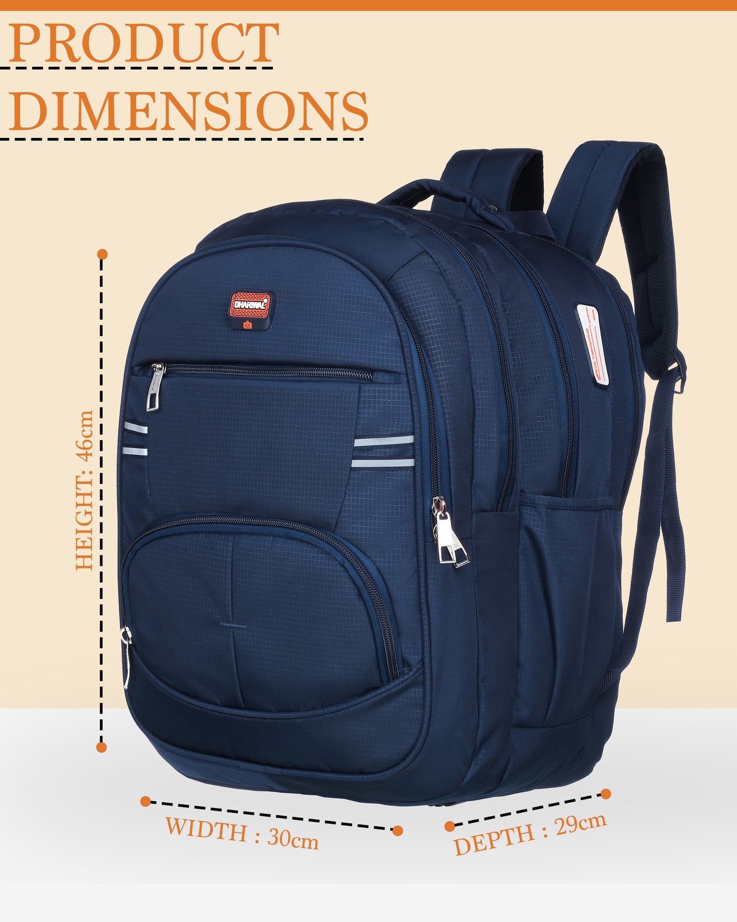 Dhariwal Backpack for Unisex | Office, Travel, School, College bag| 50L BP -242