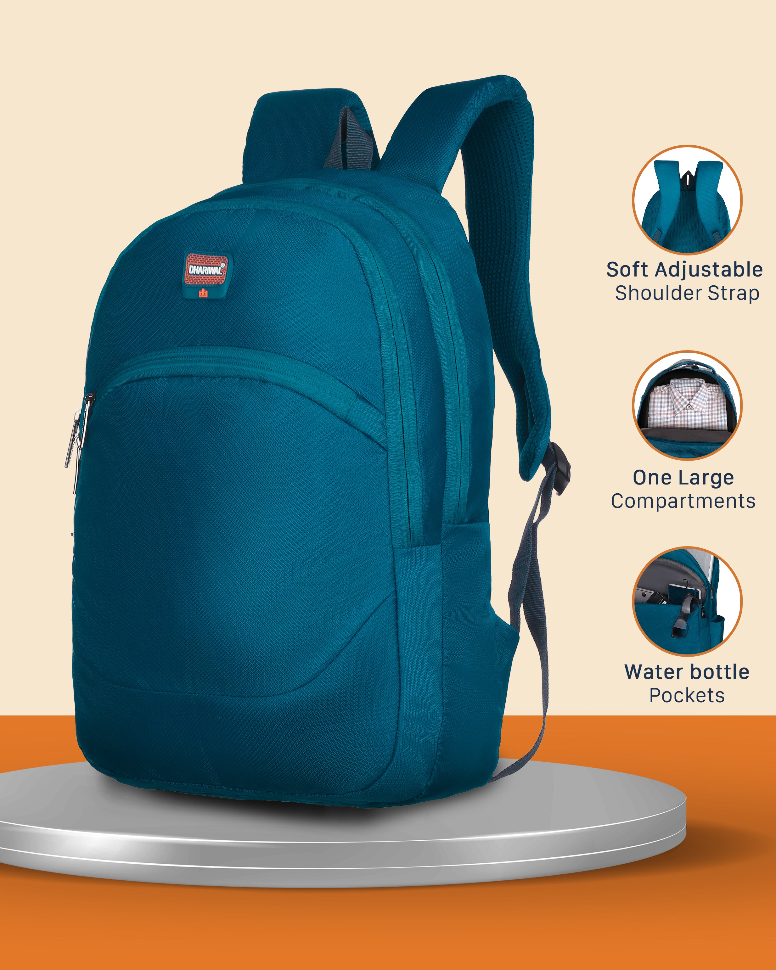Dhariwal Unisex Backpack With Back Air Flow Cushion LB-104